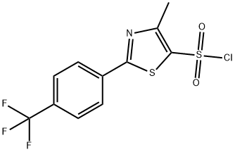 4-METHYL-2-[4-(TRIFLUOROMETHYL)PHENYL]-1,3-THIAZOLE-5-SULFONYL CHLORIDE Struktur