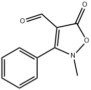 2,5-dihydro-2-methyl-5-oxo-3-phenylisoxazole-4-carbaldehyde  Struktur