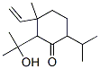 Cyclohexanone,  3-ethenyl-2-(1-hydroxy-1-methylethyl)-3-methyl-6-(1-methylethyl)- Struktur