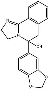 2,3,5,6-Tetrahydro-5-(1,3-benzodioxol-5-yl)imidazo[2,1-a]isoquinolin-5-ol Struktur