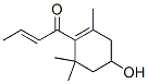 1-(4-hydroxy-2,6,6-trimethyl-1-cyclohexen-1-yl)-2-buten-1-one Struktur