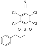 4-(3-Phenylpropylsulfonyl)-2,3,5,6-tetrachlorobenzonitrile Struktur