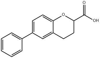 6-phenylchroman-2-carboxylic acid Struktur