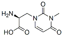 1(2H)-Pyrimidinepropanoic acid, alpha-amino-3,4-dihydro-3-methyl-2,4-dioxo-, (alphaS)- (9CI) Struktur