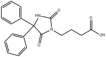 5,5-DIPHENYLHYDANTOIN-3-BUTYRIC ACID Struktur