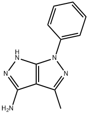 4-methyl-6-phenyl-1,6-dihydropyrazolo[3,4-c]pyrazol-3-amine Struktur