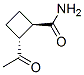 Cyclobutanecarboxamide, 2-acetyl-, trans- (9CI) Struktur