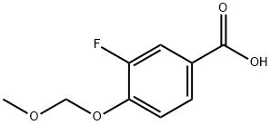 Benzoic acid, 3-fluoro-4-(methoxymethoxy)- (9CI) Struktur