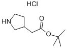 3-TERT-BUTOXYCARBONYLMETHYL-PYRROLIDINE HCL Struktur