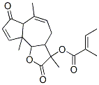 2-Methyl-2-butenoic acid 2,3,3a,4,6a,7,9a,9b-octahydro-3,6,9a-trimethyl-2,7-dioxoazuleno[4,5-b]furan-3-yl ester Struktur