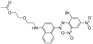 2-[2-[[4-[(2-bromo-4,6-dinitrophenyl)azo]-1-naphthyl]amino]ethoxy]ethyl acetate  Struktur