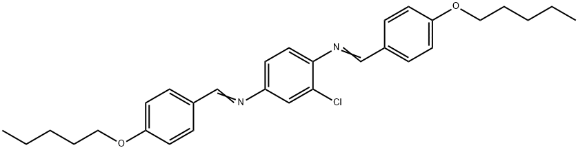 2-Chloro-N,N'-bis[[4-(pentyloxy)phenyl]methylene]-1,4-benzenediamine Struktur