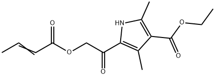 1H-Pyrrole-3-carboxylicacid,2,4-dimethyl-5-[[(1-oxo-2-butenyl)oxy]acetyl]-,ethylester(9CI) Struktur