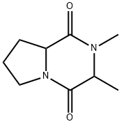 Pyrrolo[1,2-a]pyrazine-1,4-dione, hexahydro-2,3-dimethyl- (9CI) Struktur