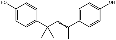 2,4-Bis(4-hydroxyphenyl)-4-methyl-2-pentene Struktur