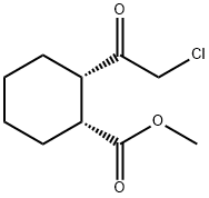 Cyclohexanecarboxylic acid, 2-(chloroacetyl)-, methyl ester, cis- (9CI) Struktur