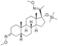 Pregnane-3,20-dione, 17-[(trimethylsilyl)oxy]-, bis(O-methyloxime), (5 beta)- Struktur