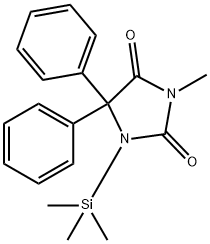 3-Methyl-5,5-diphenyl-1-(trimethylsilyl)-2,4-imidazolidinedione Struktur