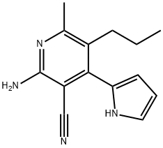 3-Pyridinecarbonitrile,2-amino-6-methyl-5-propyl-4-(1H-pyrrol-2-yl)-(9CI) Struktur