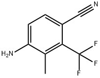 Benzonitrile, 4-amino-3-methyl-2-(trifluoromethyl)- (9CI) Struktur