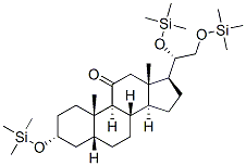 Pregnan-11-one, 3,20,21-tris[(trimethylsilyl)oxy]-, (3alpha,5beta,20S) - Struktur