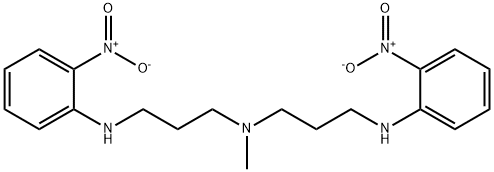 N-methyl-N'-(2-nitrophenyl)-N-[3-[(2-nitrophenyl)amino]propyl]propane-1,3-diamine  Struktur