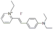 2-[2-[4-(diethylamino)phenyl]vinyl]-1-ethylpyridinium iodide Struktur