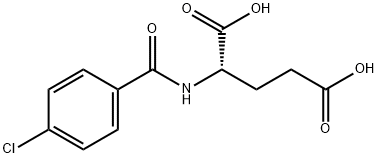 N-(4-chlorobenzoyl)-L-glutamic acid Struktur