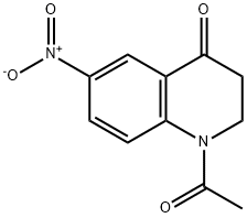 1-ACETYL-2,3-DIHYDRO-6-NITRO-4(1H)-QUINOLINONE Struktur