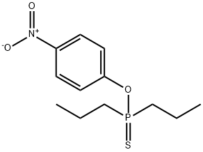 Dipropylthiophosphinic acid O-(4-nitrophenyl) ester Struktur