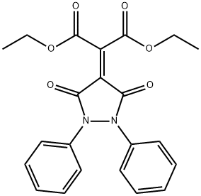 (3,5-Dioxo-1,2-diphenylpyrazolidin-4-ylidene)malonic acid diethyl ester Struktur