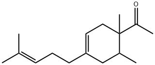 1-[1,6-dimethyl-4-(4-methylpent-3-enyl)-3-cyclohexen-1-yl]ethan-1-one Struktur