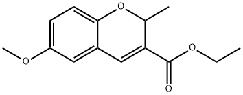 6-Methoxy-2-methyl-2H-1-benzopyran-3-carboxylic acid ethyl ester Struktur