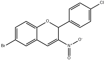 6-Bromo-2-(4-chlorophenyl)-3-nitro-2H-1-benzopyran Struktur