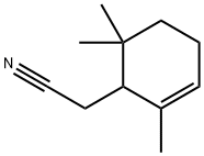 2,6,6-trimethyl-2-cyclohexene-1-acetonitrile Struktur