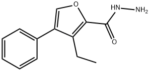 2-Furancarboxylicacid,3-ethyl-4-phenyl-,hydrazide(9CI) Struktur