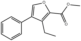 2-FURANCARBOXYLICACID,3-ETHYL-4-PHENYL-,METHYLESTER(9CI) Struktur