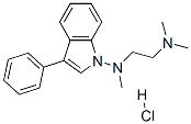 N,N,N'-trimethyl-N'-(3-phenyl-1H-indol-1-yl)ethylenediamine monohydrochloride Struktur