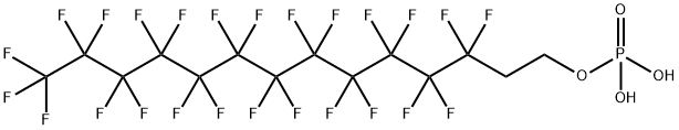 bis(3,3,4,4,5,5,6,6,7,7,8,8,9,9,10,10,11,11,12,12,13,13,14,14,14-pentacosafluorotetradecyl) hydrogen phosphate Struktur