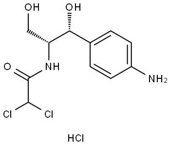 D-THREO-1-(4-AMINOPHENYL)-2-DICHLOROACETYLAMINO-1,3-PROPANEDIOL, HYDROCHLORIDE Struktur