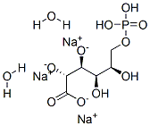 D-Gluconic acid, 6-(dihydrogen phosphate), trisodium salt, dihydrate Struktur