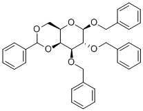 4,6-Di-O-benzylidene-1,2,3-tri-O-benzyl-β-D-galactopyranose Struktur