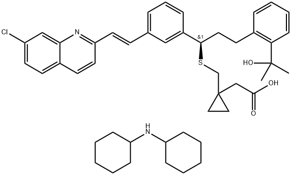 Montelukast Dicyclohexylamine Salt Struktur