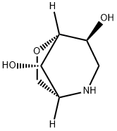 6-Oxa-2-azabicyclo[3.2.1]octane-4,8-diol, (1R,4S,5R,8S)- (9CI) Struktur