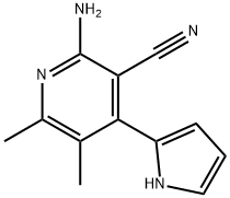 3-Pyridinecarbonitrile,2-amino-5,6-dimethyl-4-(1H-pyrrol-2-yl)-(9CI) Struktur