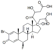 2-bromo-6beta-fluoro-17,21-dihydroxypregna-1,4,9(11)-triene-3,20-dione 17,21-di(acetate) Struktur