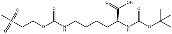 N2-[(1,1-dimethylethoxy)carbonyl]-N6-[[2-(methylsulphonyl)ethoxy]carbonyl]-L-lysine Struktur