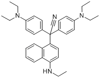 BIS(4-N,N-DIETHYLAMINO-PHENYL)-(4-N-ETHYLAMINO-NAPHTHALEN-1-YL) ACETONITRILE Struktur