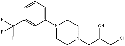 1-chloro-3-{4-[3-(trifluoromethyl)phenyl]piperazino}-2-propanol Struktur