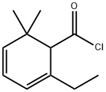 2,4-Cyclohexadiene-1-carbonyl chloride, 2-ethyl-6,6-dimethyl- (9CI) Struktur